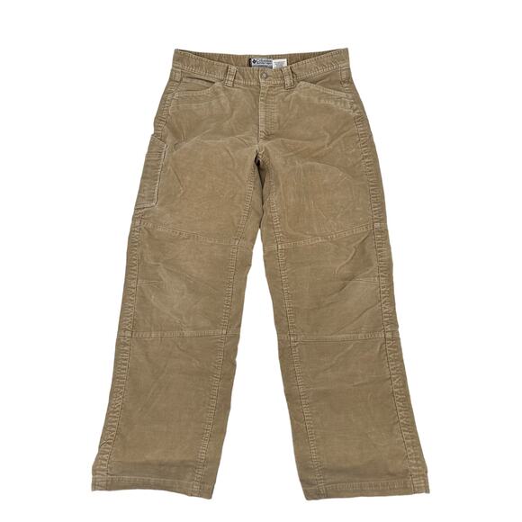 Columbia Men's Corduroy Carpenter Pants 36x32 Tan High Rise Straight Leg Casual - Picture 1 of 7